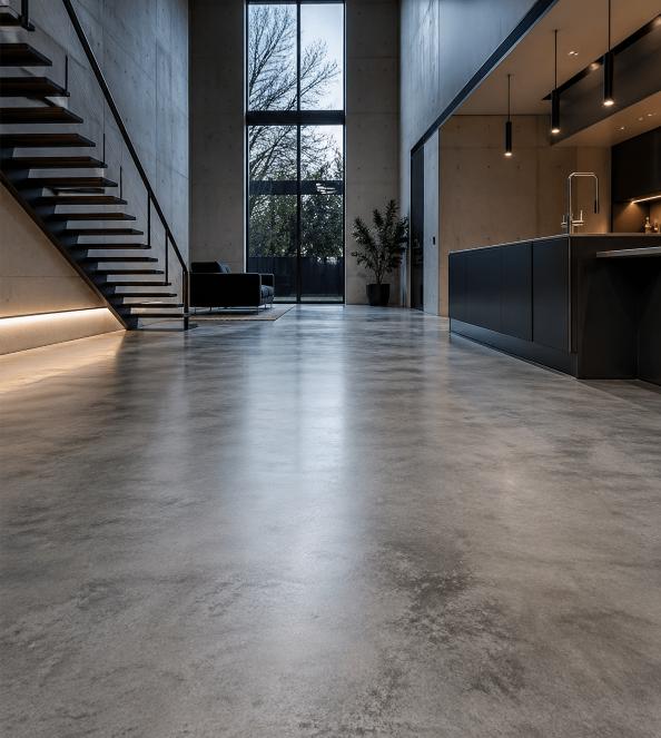 Polished concrete floor